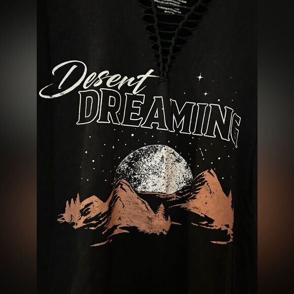 Cold Crush T-Shirt Desert Dreaming Acid Washed Mountains XL women’s‎ - Picture 3 of 8